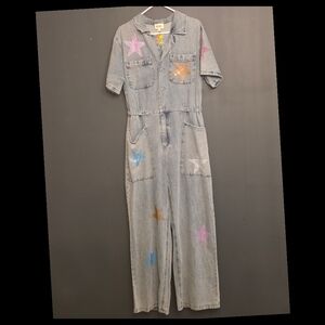 BiBi Denim Star Jumpsuit - Multicolor